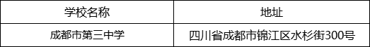 成都市第三中學高中在哪里？