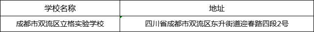 成都市雙流區(qū)立格實(shí)驗(yàn)學(xué)校地址在哪里？