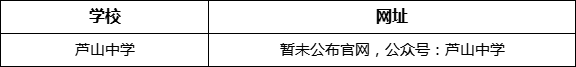 雅安市蘆山中學(xué)網(wǎng)址是什么？