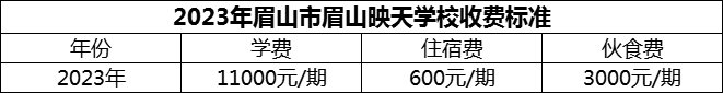 2024年眉山市眉山映天學(xué)校學(xué)費多少錢？
