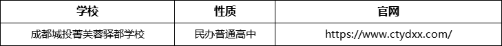 成都市成都城投菁芙蓉驛都學(xué)校官網(wǎng)、網(wǎng)址、官方網(wǎng)站